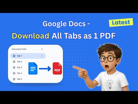 Google Docs: Download all tabs as one PDF | (Fast & Easy)