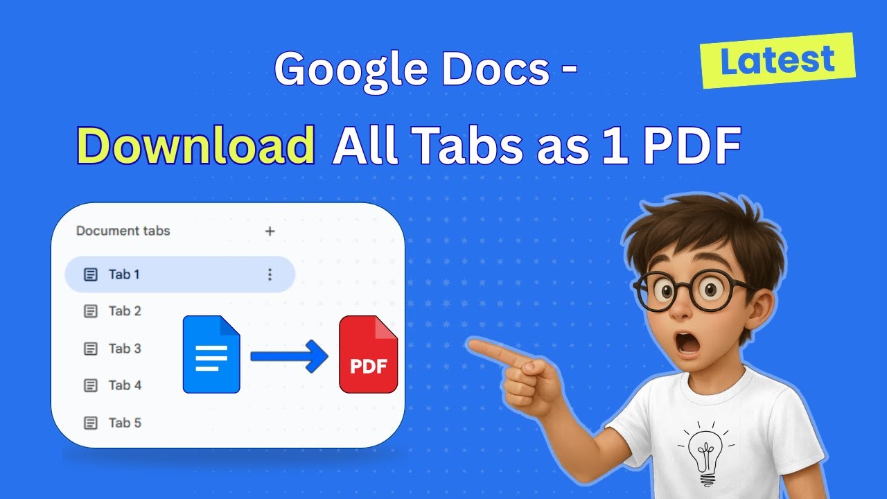 How to Quickly Download All Google Docs Tabs as One PDF 📄