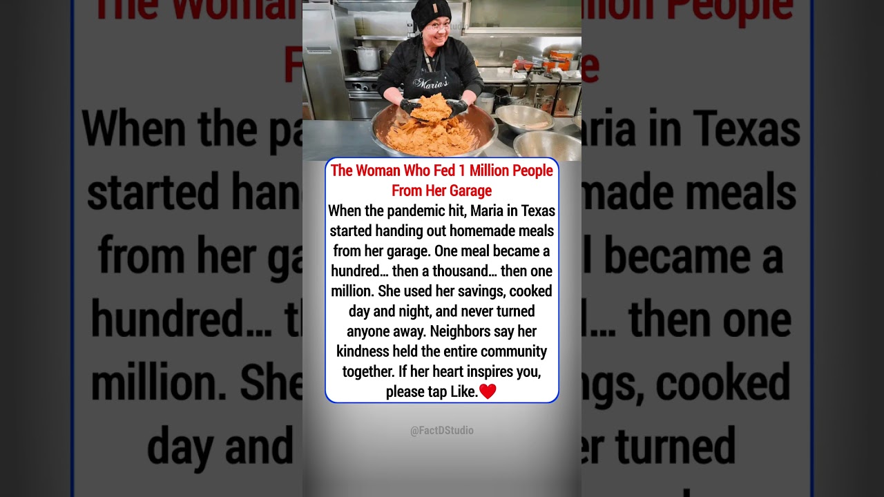 Woman Feeds 1 Million from Garage π