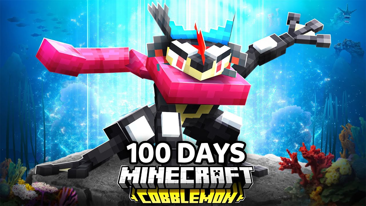 100 Days as Shiny Starter in Pokémon Minecraft 🏆