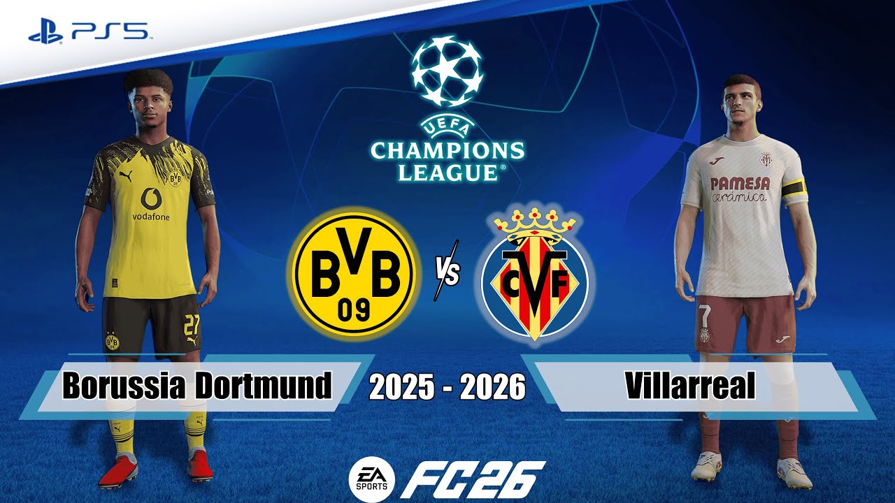 Dortmund vs Villarreal | UEFA Champions League 25/26 Full Match ⚽