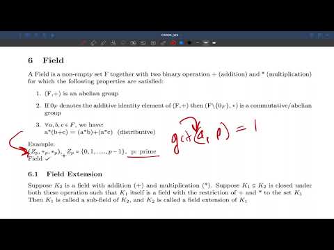Field Theory: Mathematical Foundations for AES