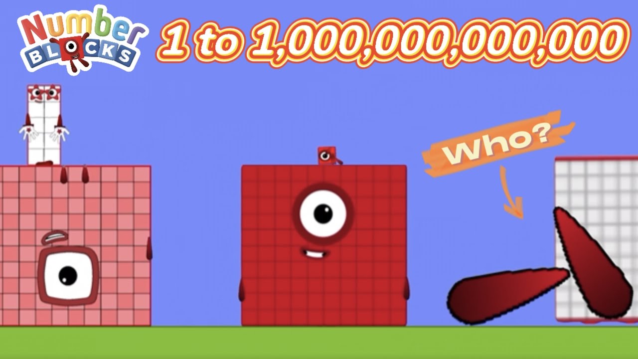 Numberblocks 1 to 1 Trillion | Algodoo