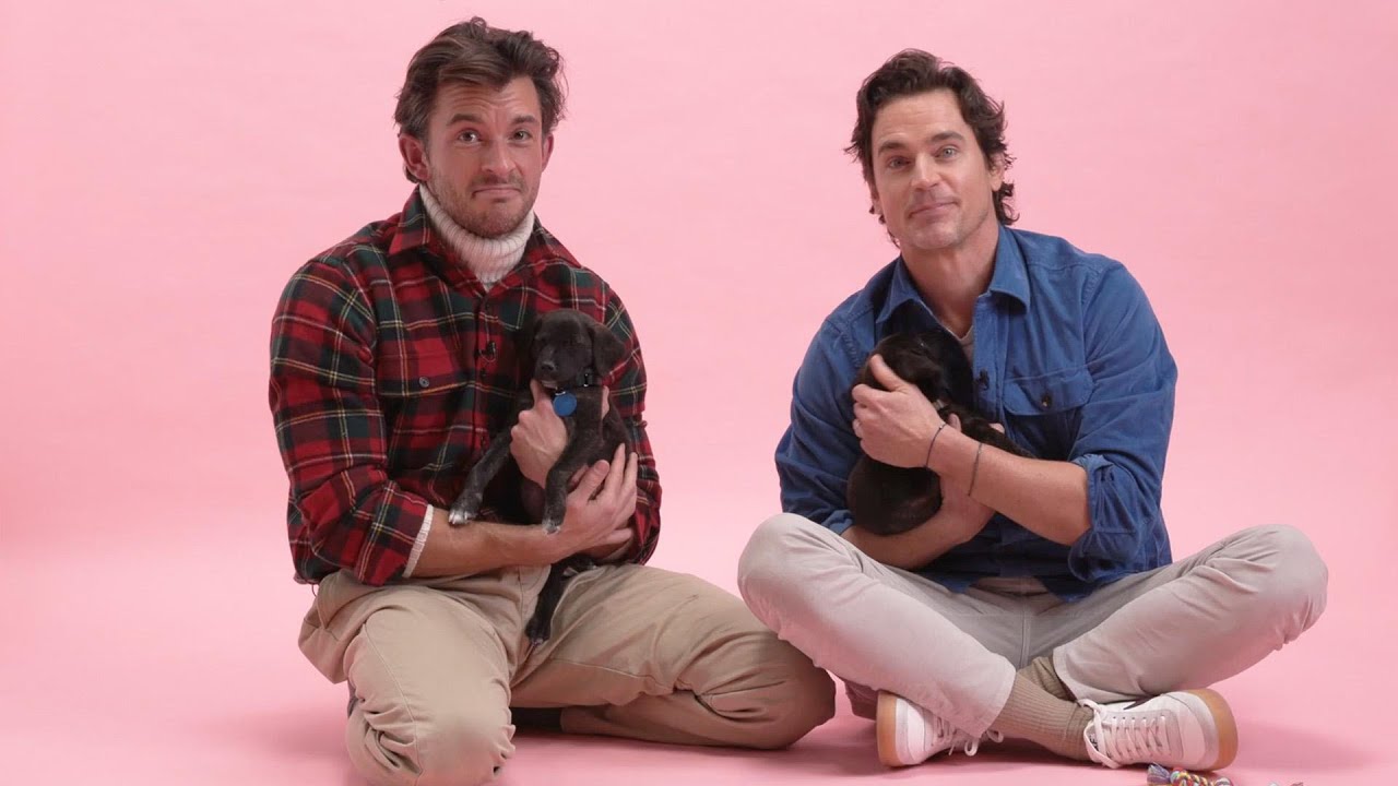 Matt Bomer & Jonathan Bailey Play with Puppies 🐶