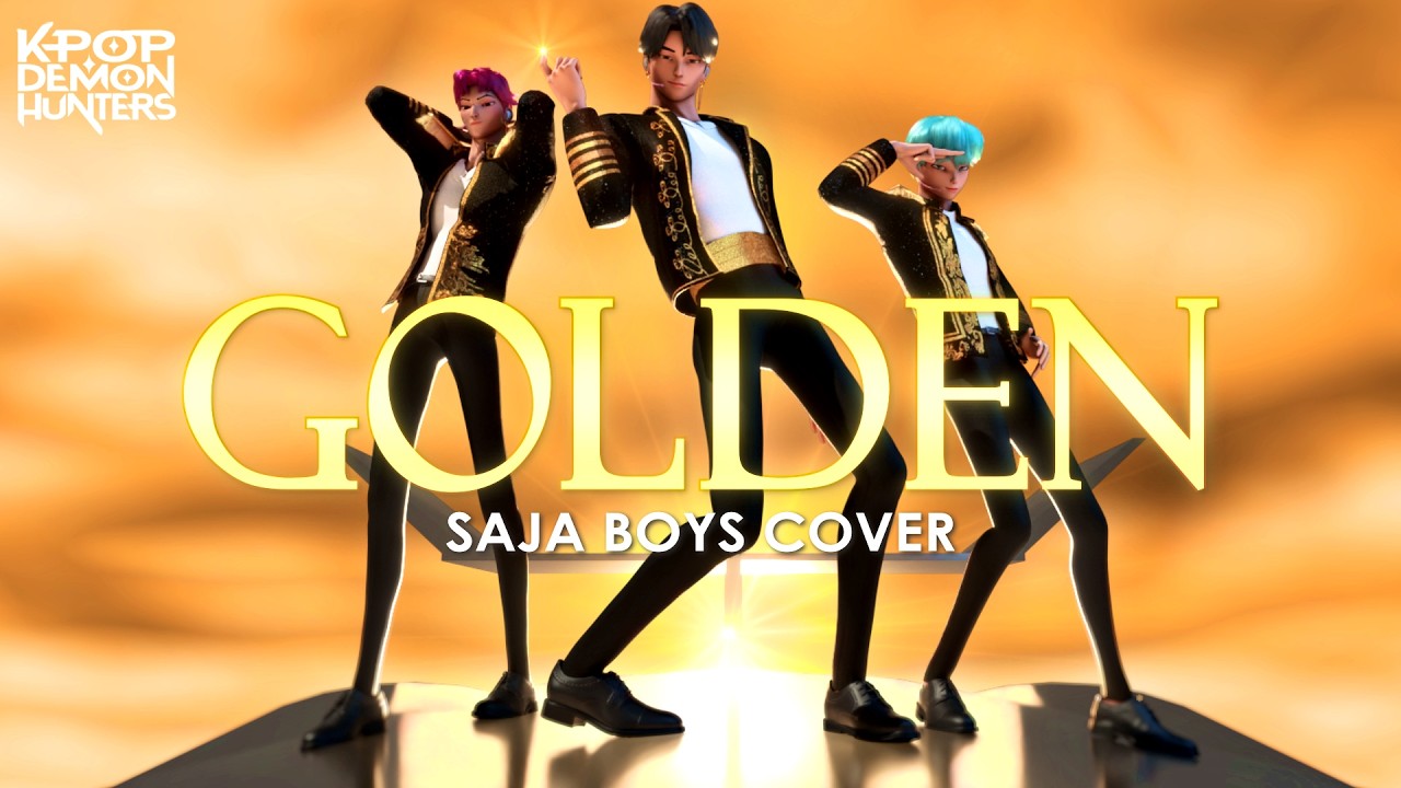 Golden (Saja Boys Male Cover) | KPop Demon Hunters Fan Animation ✨