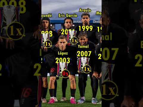 Barcelona vs Real Madrid El Clasico 2025 | Age & La Liga Trophy Comparison  #football #soccer