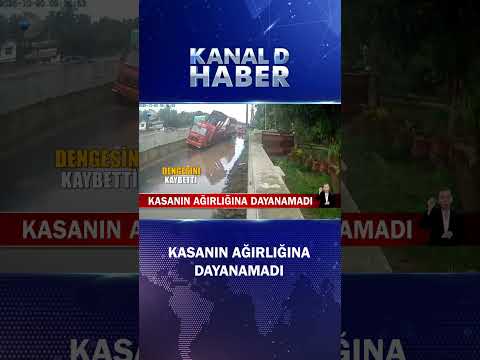 Kamyonet, Kasaların Ağırlığına Dayanamayıp, Böyle Devrildi!