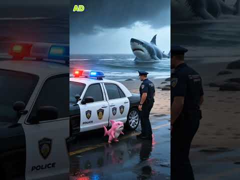 "A baby shark was caught by the police." #ocean #cartoon #cryingshark #funny #shortvideo #shark