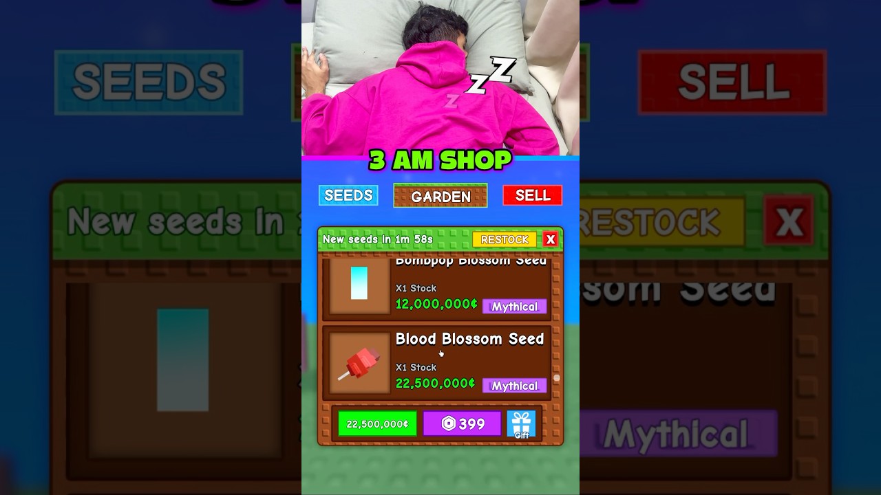 Surprise 3AM Seed Shop! Grow Your Garden at Midnight 🌙