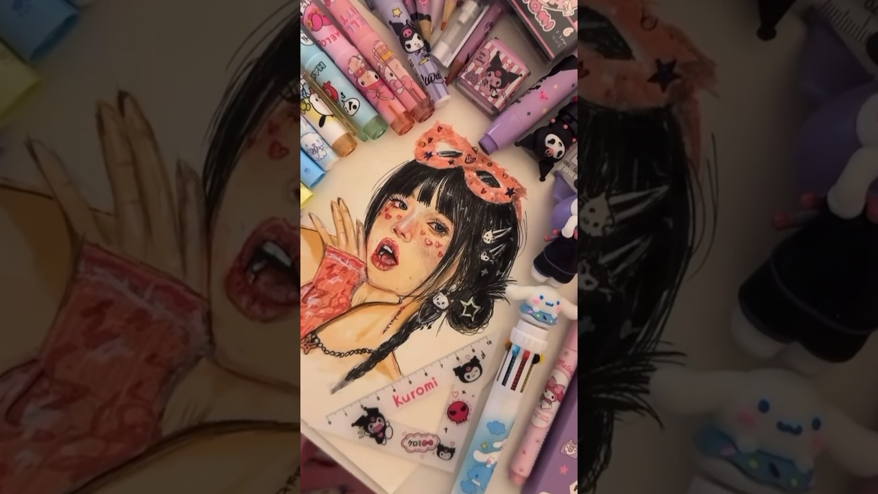 Drawing with Sanrio Art Supplies ✨