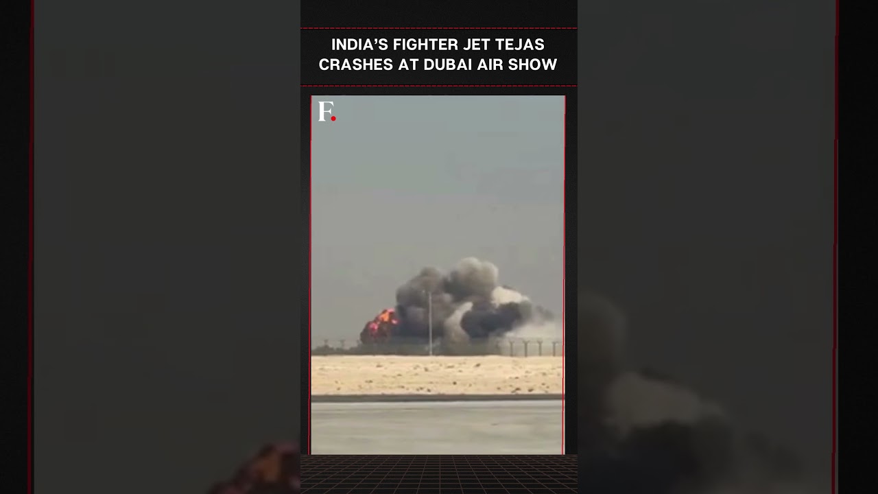 Indian Air Force Tejas Jet Crashes in Dubai ✈️
