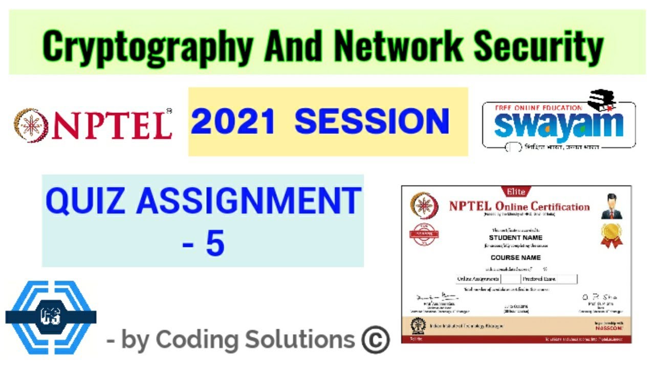 Cryptography & Network Security Week 5 Solutions | NPTEL 2021 🔐