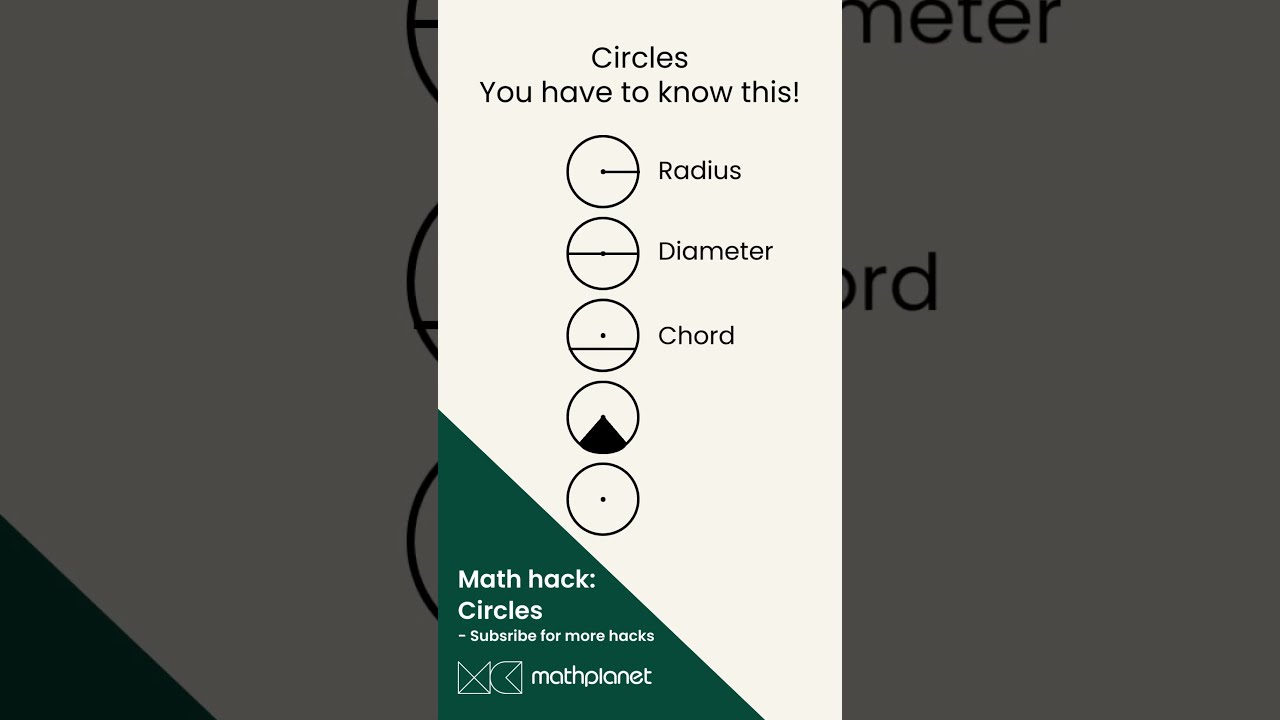 Master Circles! 🔵 Radius, Diameter, Chord, Sector & Segment Explained