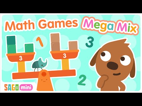 MATH GAMES for Kids 🤓💯📚 Mega Mix! | Preschool and Kindergarten Activities | Sago Mini School