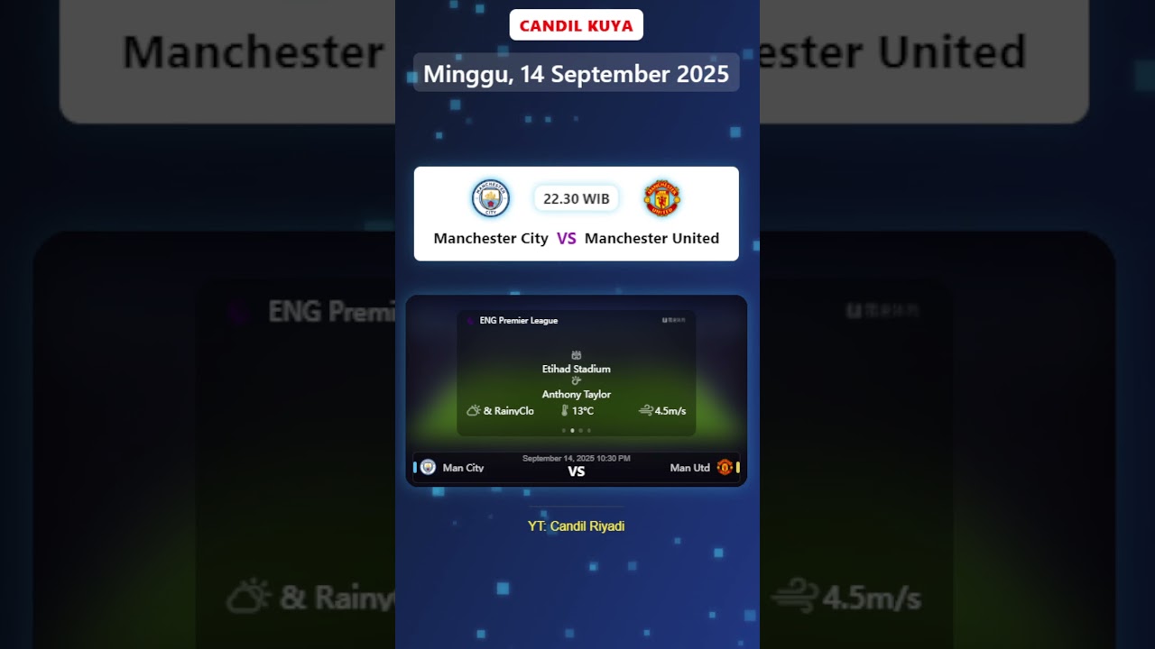 Manchester City vs Manchester United English Premier League Live Score