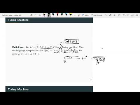Tutorial 12 - Turing Machines