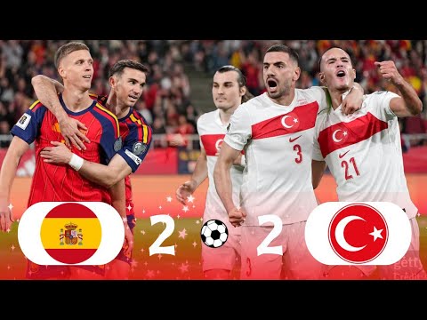 Spain vs Turkey 2-2 Extended Highlights 2025 ⚽