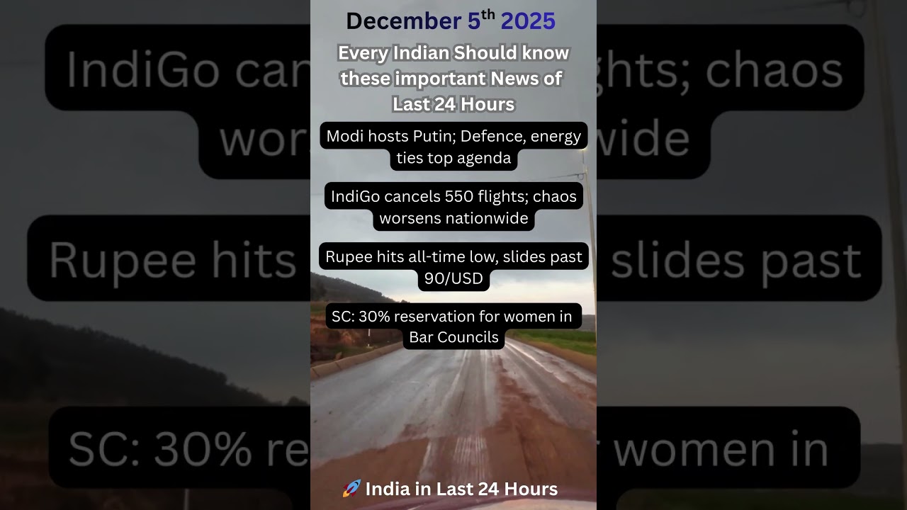 India News: Rupee at 90, Putin Deal & More ๐ฅ