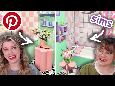 using PINTEREST to build a house in the sims 4