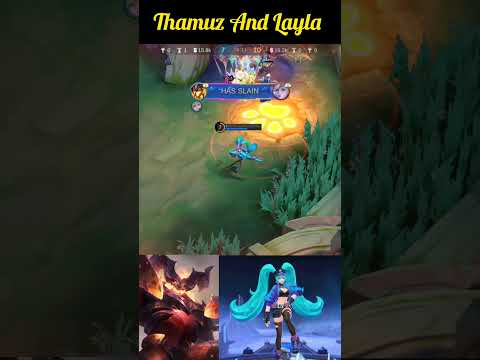 Thamuz and Layla GET 2 vs 2 KILL in mlbb Gameplay 💥😱 #ytshorts #mlbb