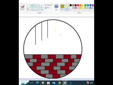 Easy Scenery Drawing with MS Paint 🎨