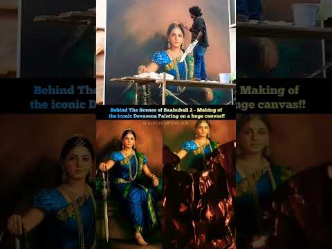 Anushka Shetty Baahubali 2 Devasena Painting 😍👑 | Lady Superstar 💙 #trendingshorts
