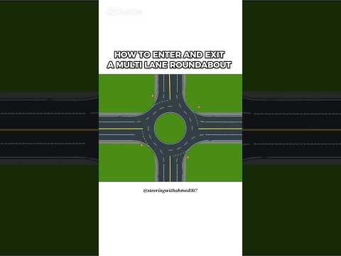 How to drive on multi lane Roundabout 🚗 #drivinglicense #oman #roundabouts #shorts