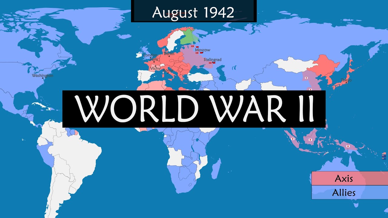 World War II: Key Events and Developments on a Map