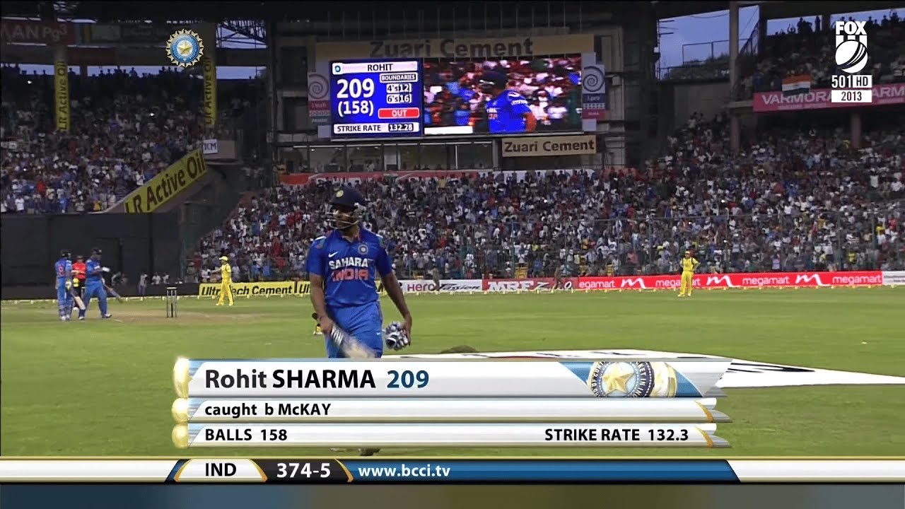 Rohit Sharma's 209 vs Australia | 7th ODI 2013 Highlights