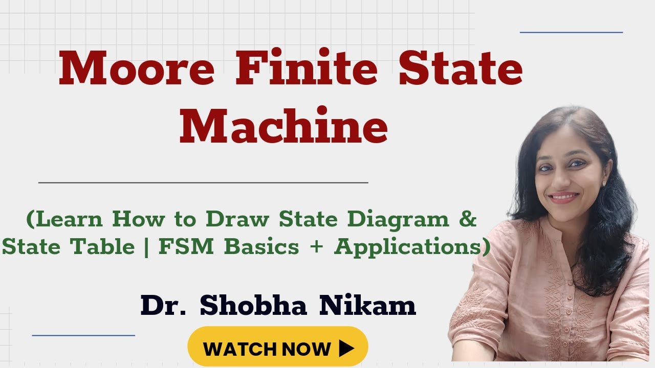 Introduction to Moore Machine | Block diagram, State diagram, state table, example, Applications|