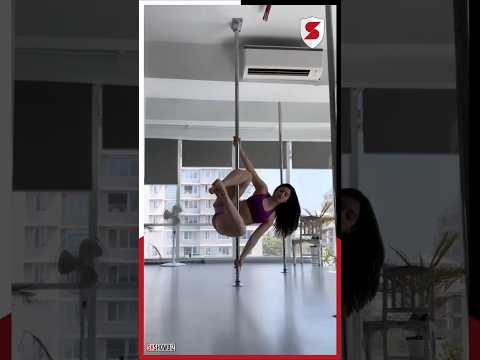 Mehreen Pirzada Pole Dance Practice 🔥 #mehreenpirzada #bollywood #poledance #trending #shorts