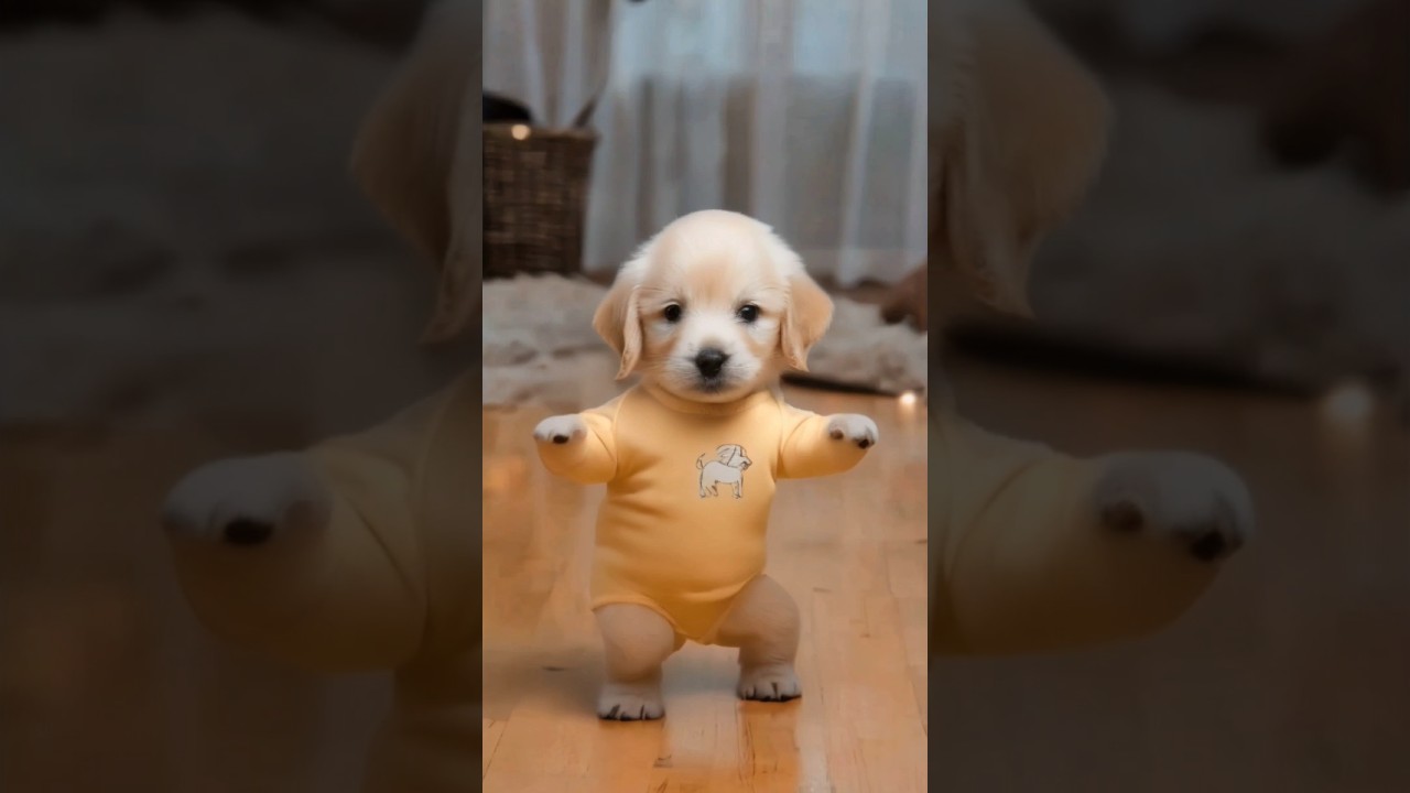Dancing Puppy Delights with Funny Moves 🐶