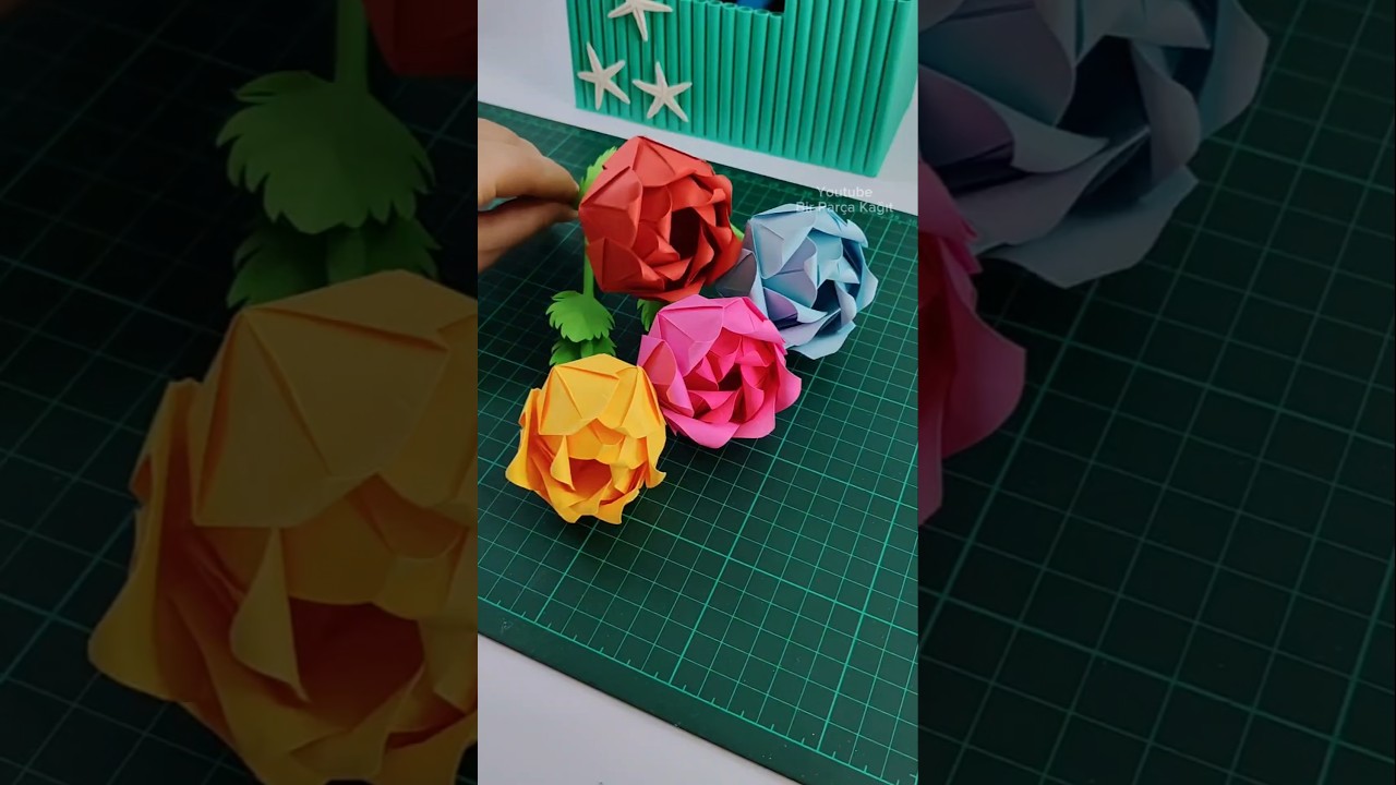 DIY Paper Rose - Easy Rose Making #crafts #diy #flowers #rose