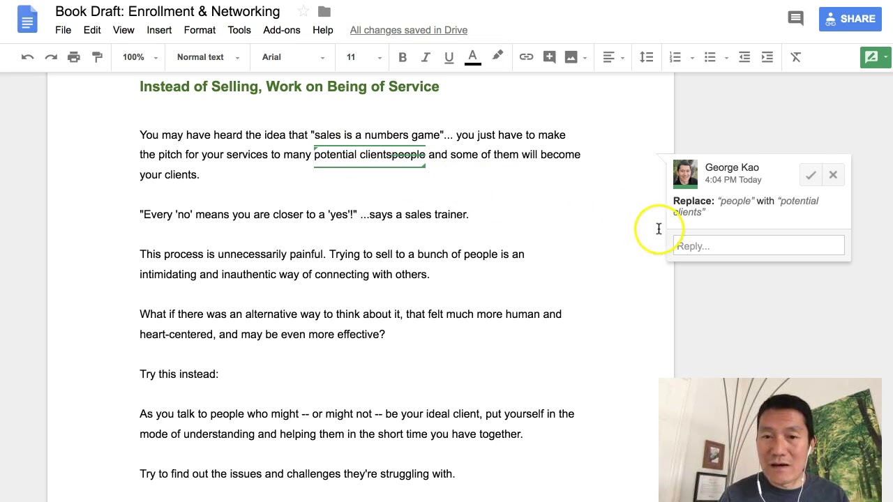 Guide to Commenting & Suggesting Edits on Google Docs