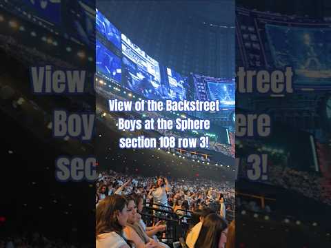Backstreet Boys view Section 108, Row 3. #backstreetboys #spherevegas #90svibes #millenium #bsb