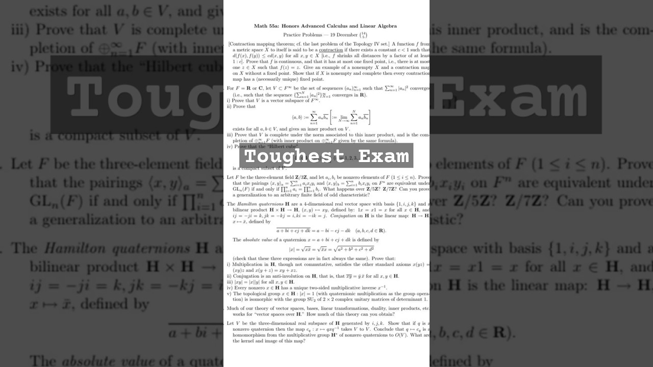 Math 55: Harvard's Infamous & Most Challenging Math Course 🧮