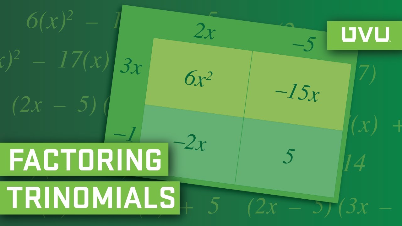 Factoring Trinomials with the AC Method
