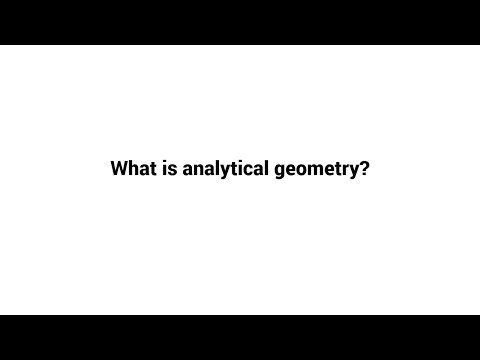 What is analytical geometry ?