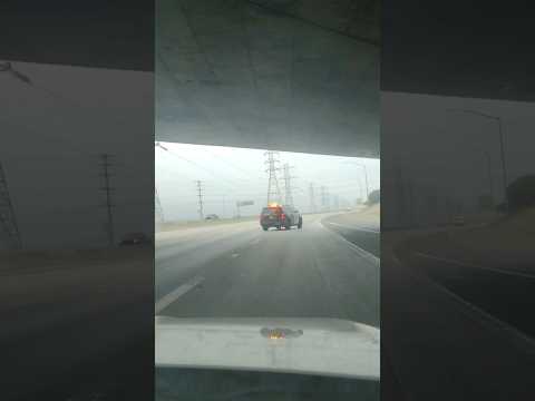 How the California Highway patrol slows and stops traffic on a busy freeway! #police #cops #chp