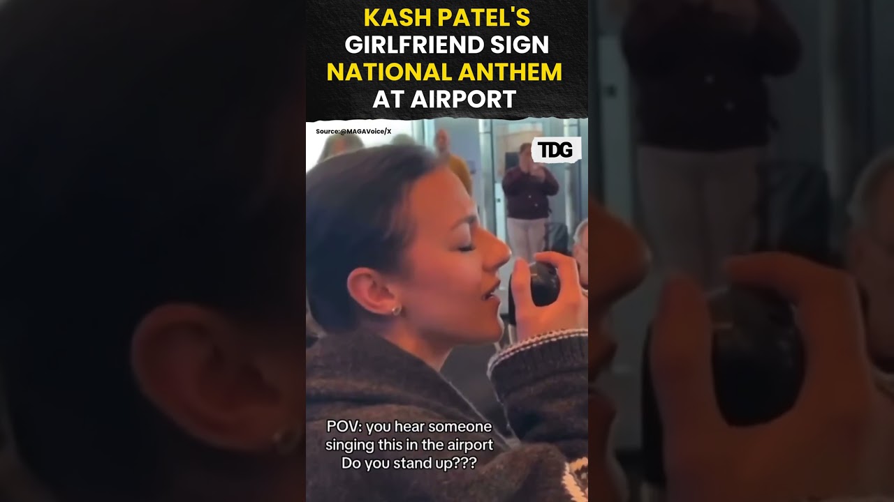 Alexis Wilkins Sings the National Anthem Proudly at Airport 🇺🇸