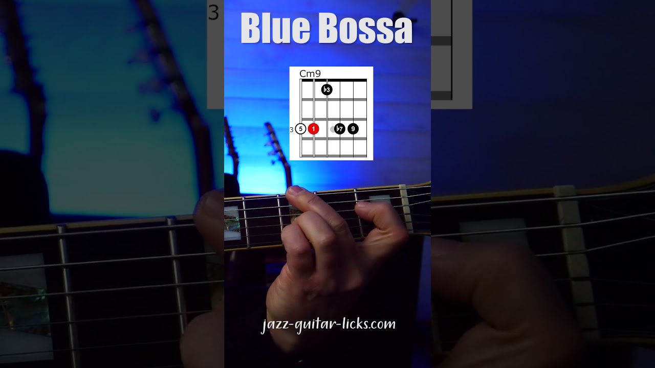 Blue Bossa Guitar Chords - Short Lesson With Diagrams #guitarlesson guitarchords #bossanovaguitar