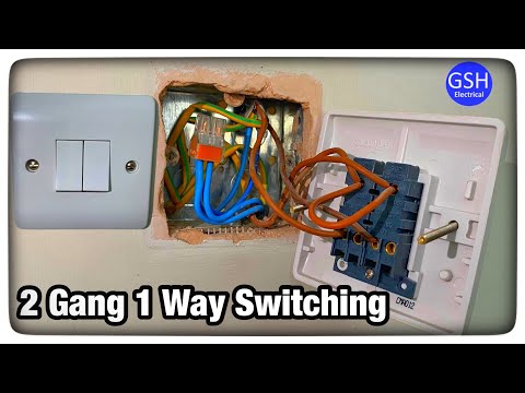2 Gang Switch Used as 1 Way Switches Connections Explained - Taking the Feed to the Switch