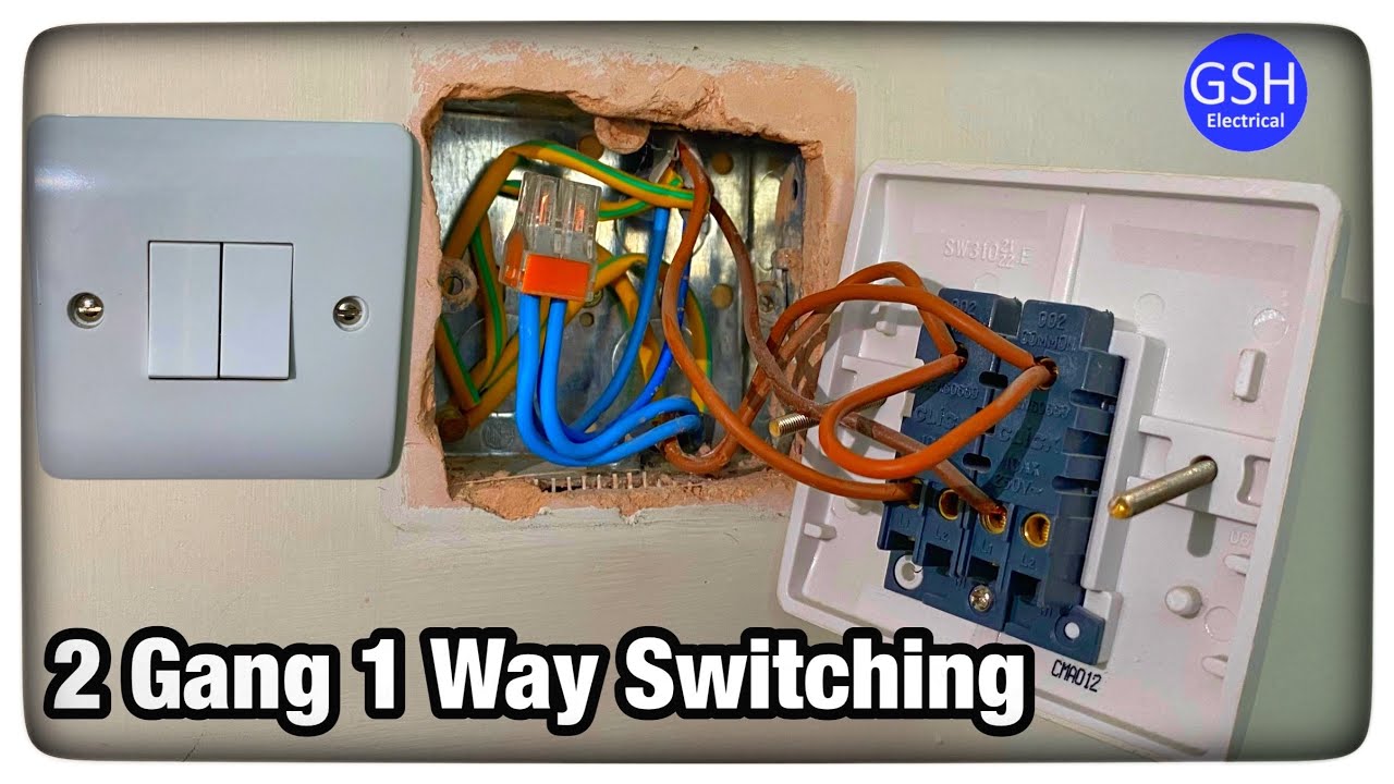 2 Wiring a 2-Gang Switch as a 1-Way Switch: Connection Explanation