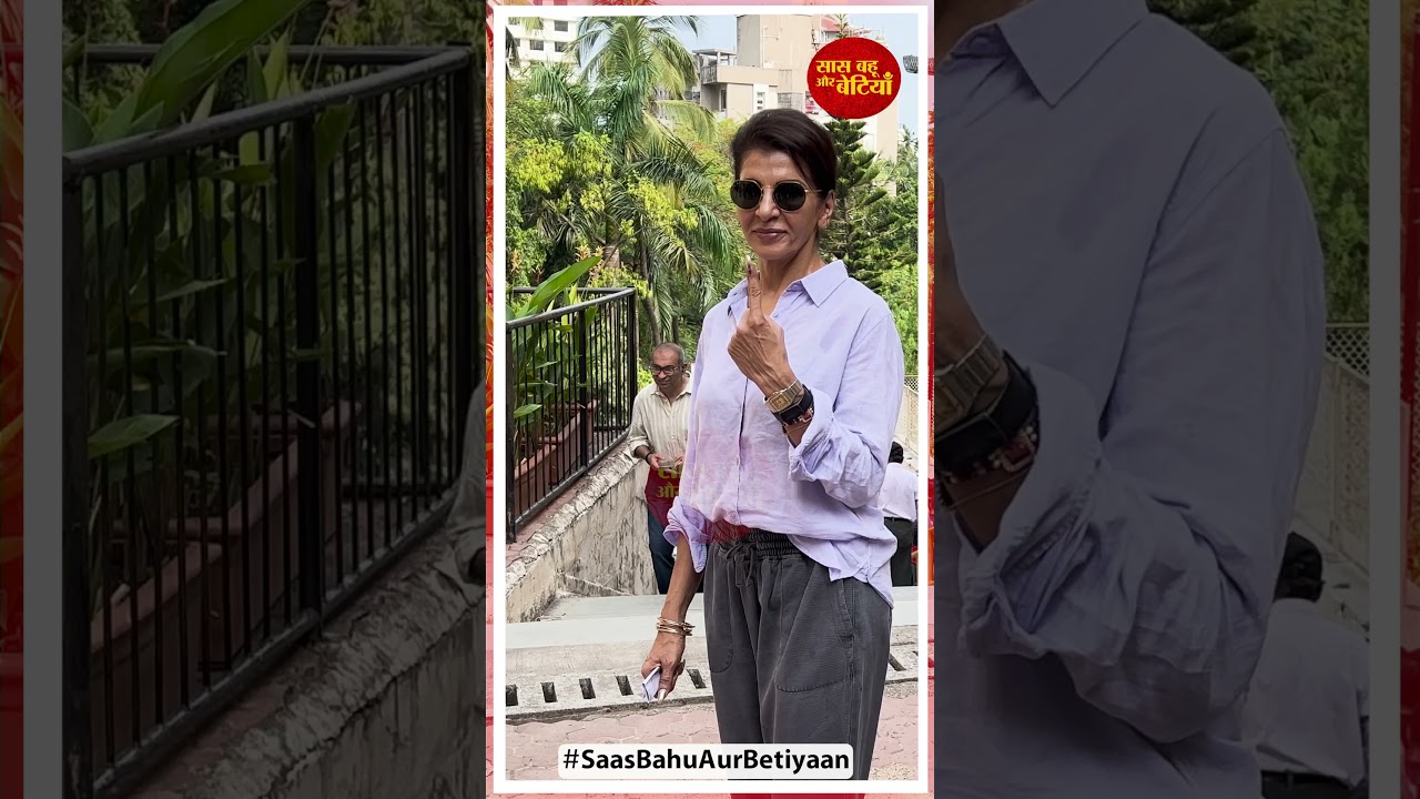 Veteran actress Anita Raj casts her vote, setting an example for civic duty.| SBB