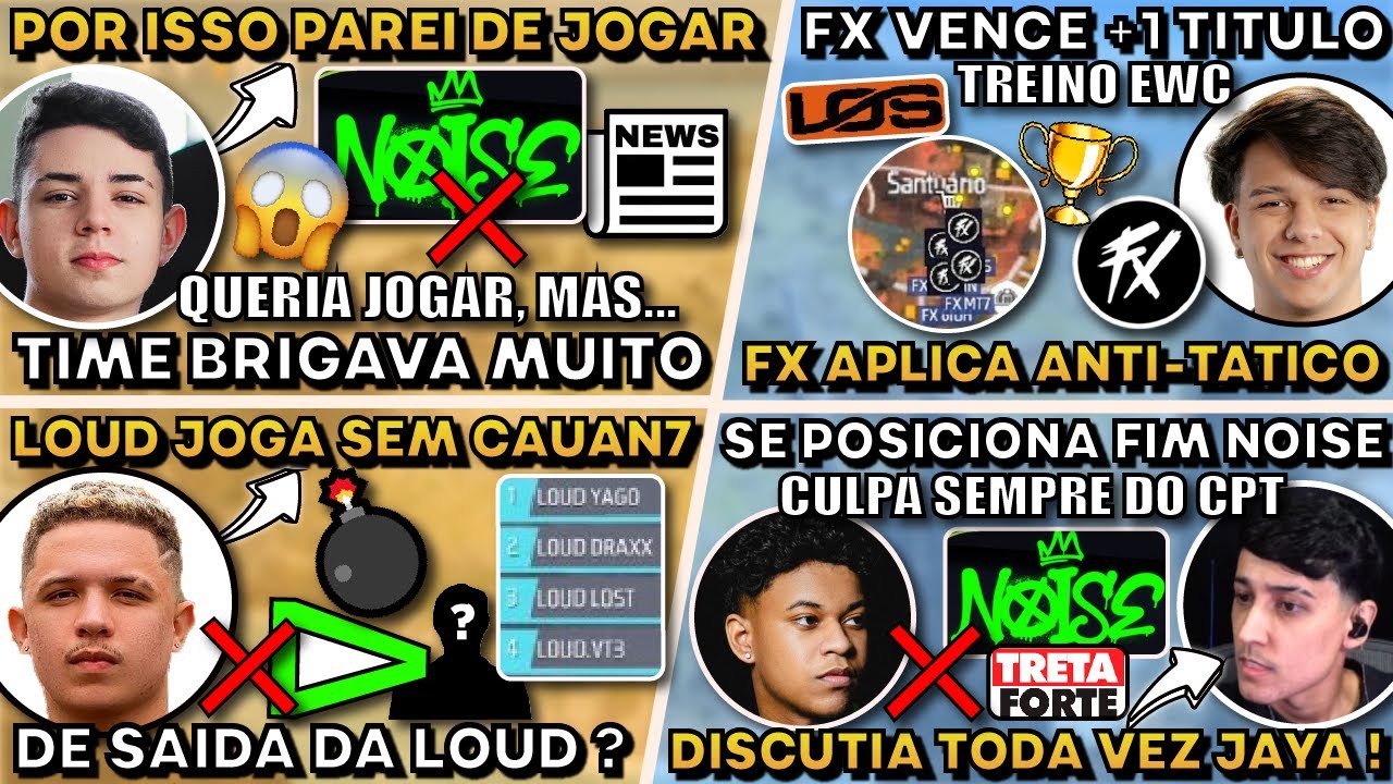 🔥 Free Fire: Thur PQ Parou de Jogar! Bak Se Posiciona Fim, Noise e FX Anti-Tático! Jogue Sem Cauan! 💎