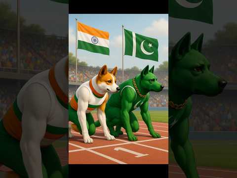 India vs Pakistan: The Great Dog Race#ai #india #Pakistan