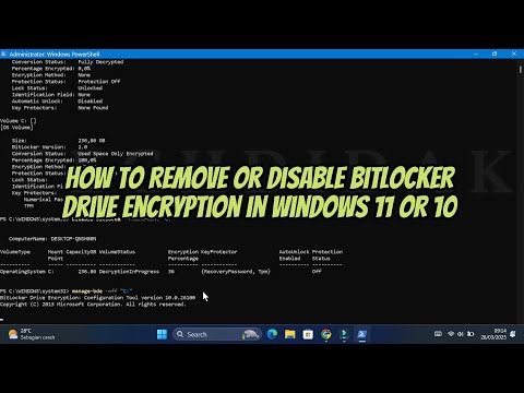 How to Remove or Disable Bitlocker Drive Encryption in Windows 11 or 10