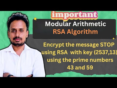 RSA Algorithm Example | Cryptography