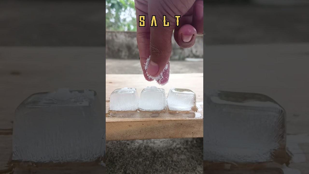 Ice & Salt Experiment ❄️ #Shorts
