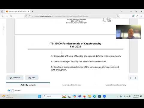 Cryptography Fundamentals - Full Syllabus & Learning Plan